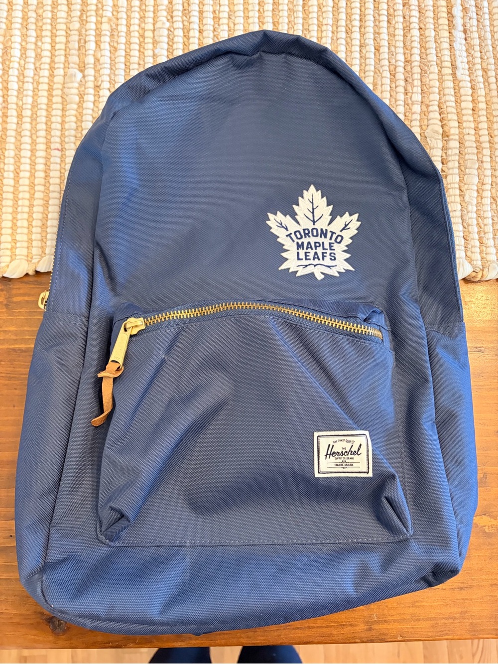 Herschel Supply Company Heritage Backpack in Navy with Toronto Maple Leafs  logo